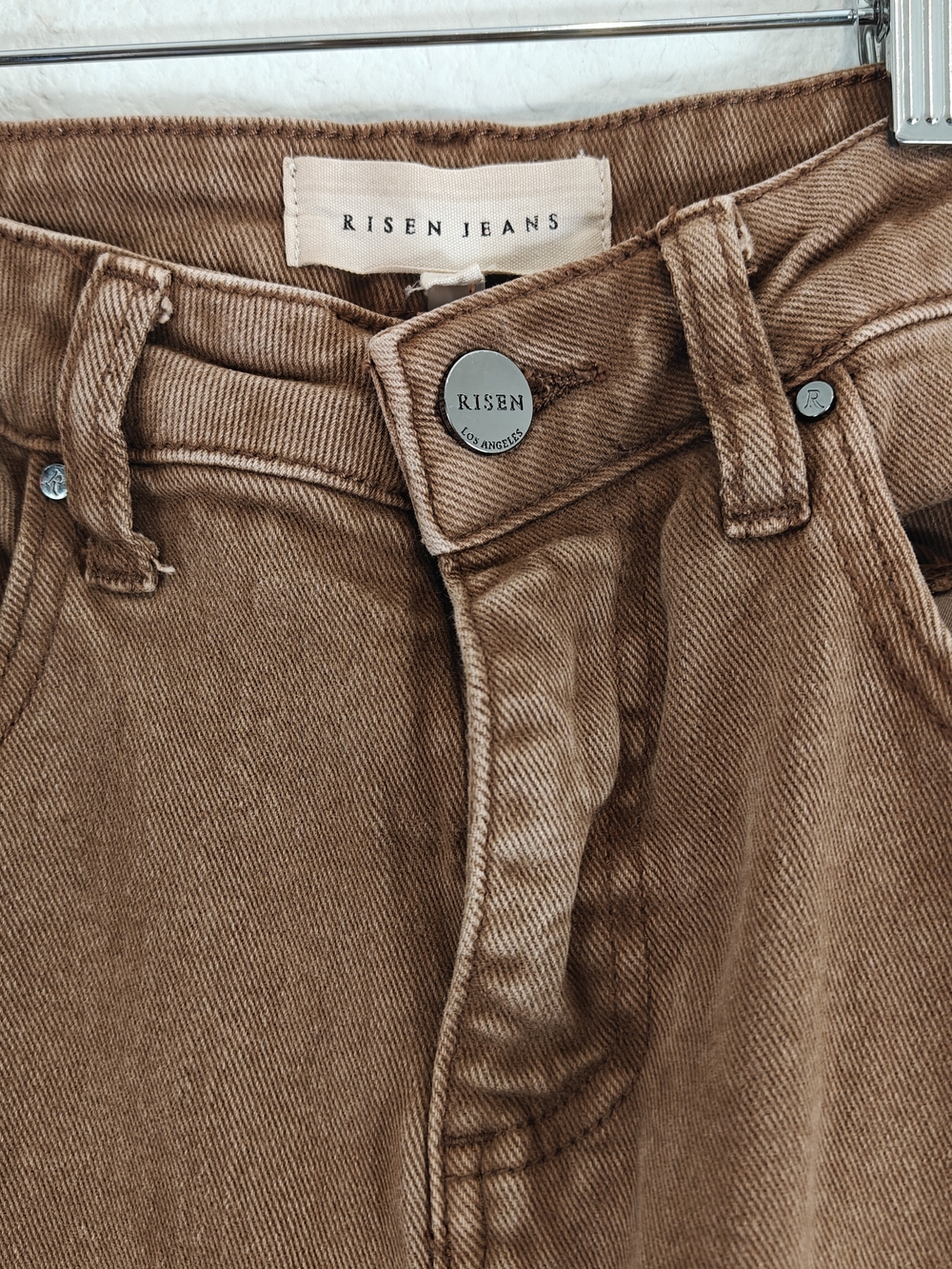 Risen Cocoa Utility Cargo Jeans High Rise Relaxed Fit Cargo Denim Y2K Street 26 - Picture 11 of 16